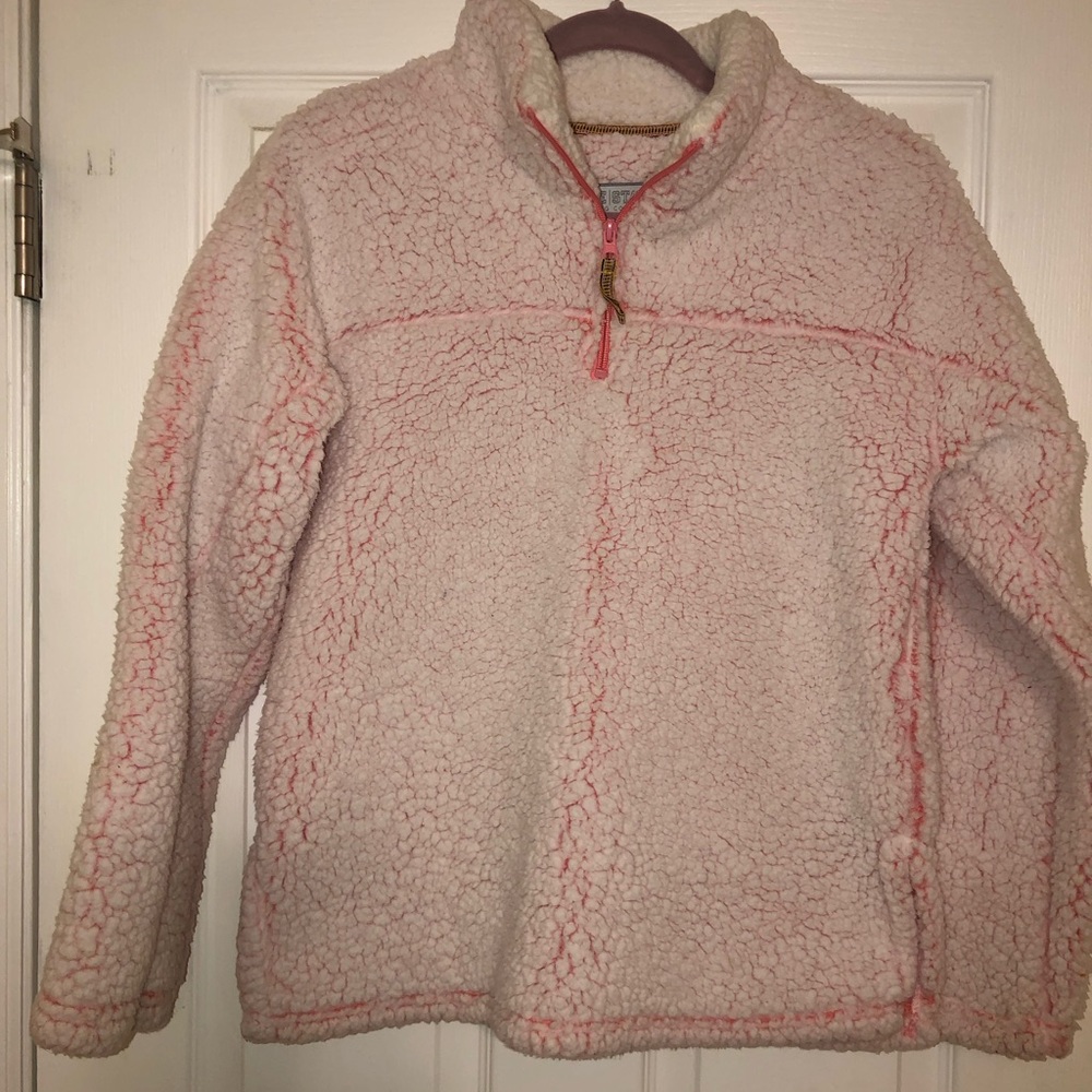 Blue Star clothing company‎ Cozy Pink Sherpa women’s 1/4 zip size medium